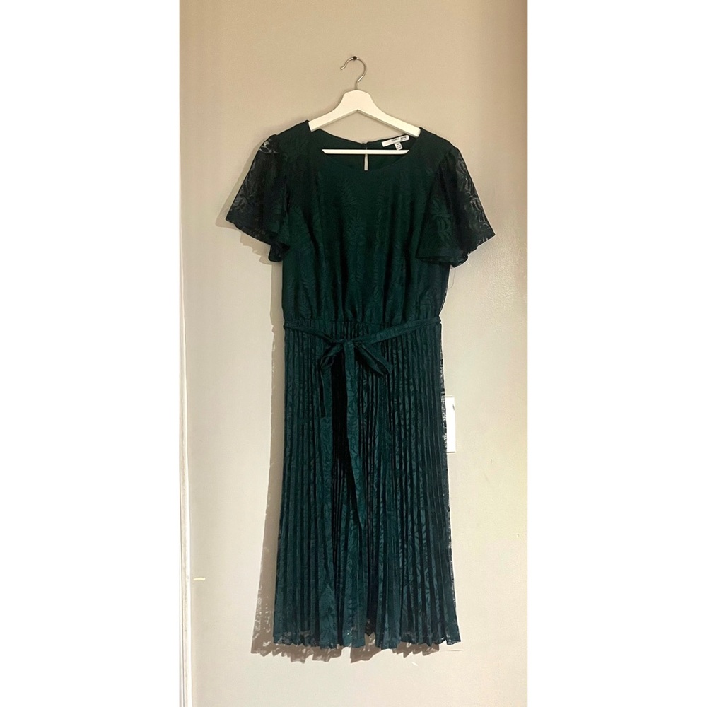 Studio 1 Short Sleeve Lace Fit/Flare Dress